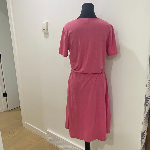 Elegant Pink Wrap Dress - Picture 8 of 10